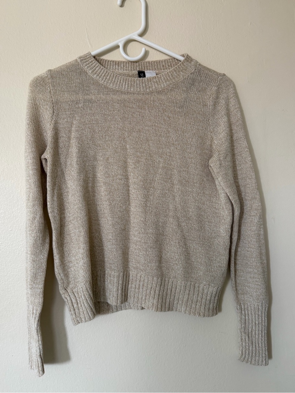 H&M Cream Crewneck Knit Sweater
